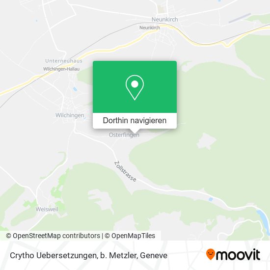 Crytho Uebersetzungen, b. Metzler Karte