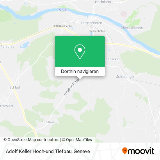 Adolf Keller Hoch-und Tiefbau Karte
