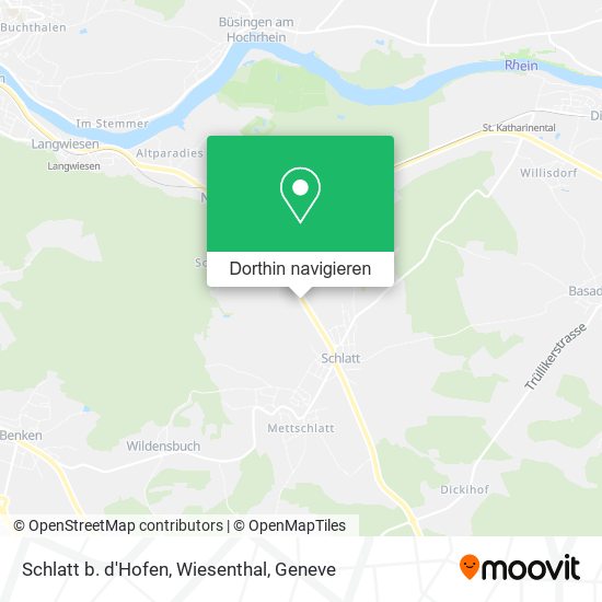 Schlatt b. d'Hofen, Wiesenthal Karte