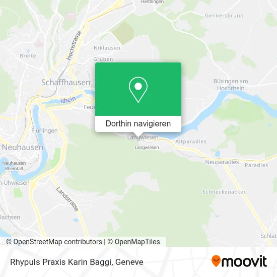 Rhypuls Praxis Karin Baggi Karte