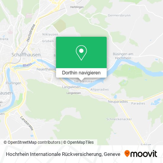 Hochrhein Internationale Rückversicherung Karte