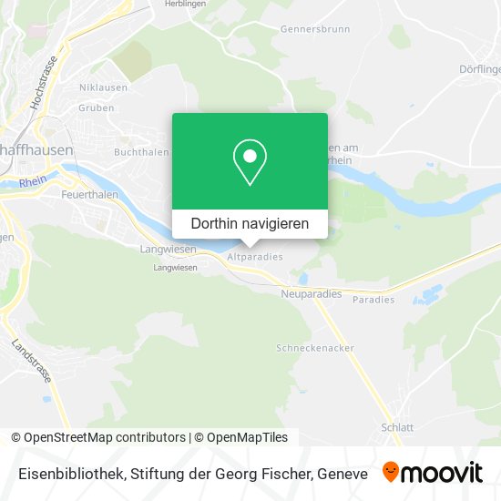 Eisenbibliothek, Stiftung der Georg Fischer Karte