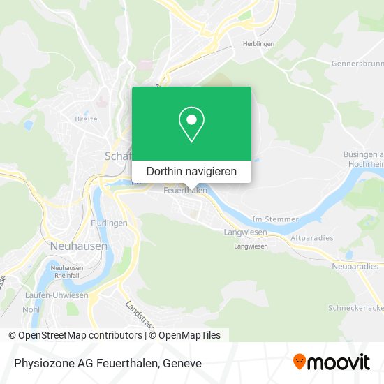 Physiozone AG Feuerthalen Karte