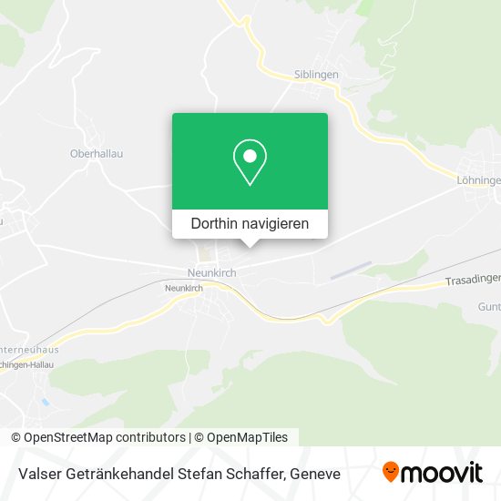 Valser Getränkehandel Stefan Schaffer Karte