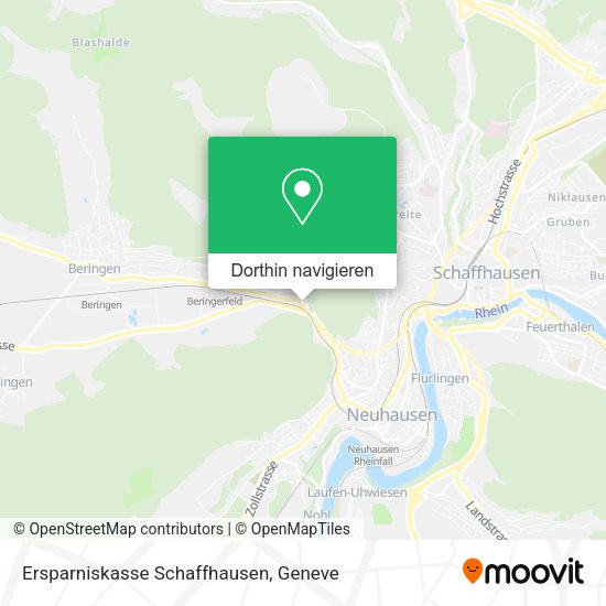 Ersparniskasse Schaffhausen Karte