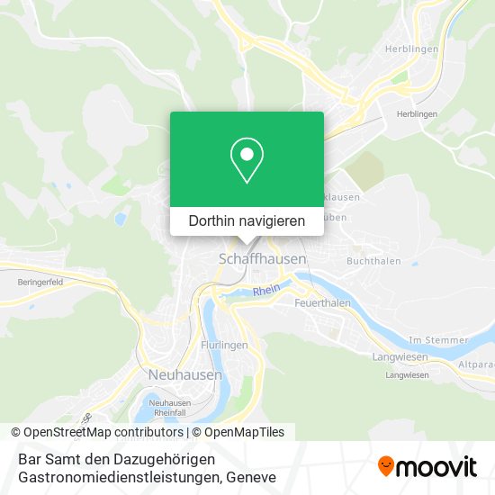 Bar Samt den Dazugehörigen Gastronomiedienstleistungen Karte