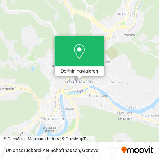 Unionsdruckerei AG Schaffhausen Karte