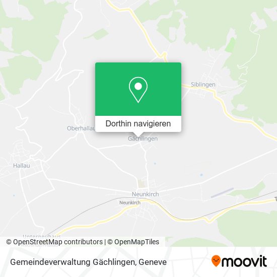 Gemeindeverwaltung Gächlingen Karte
