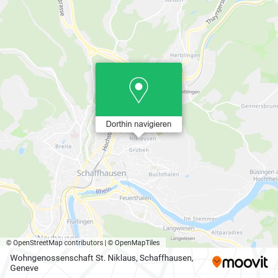 Wohngenossenschaft St. Niklaus, Schaffhausen Karte