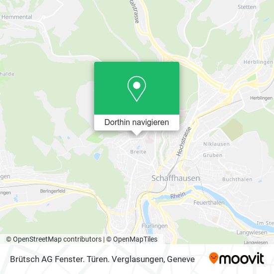 Brütsch AG Fenster. Türen. Verglasungen Karte