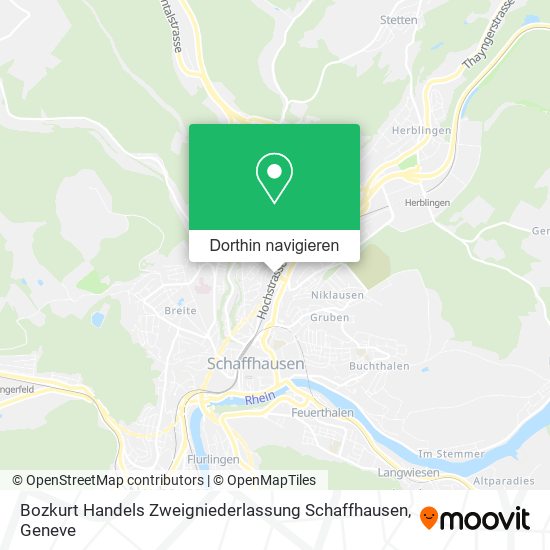 Bozkurt Handels Zweigniederlassung Schaffhausen Karte