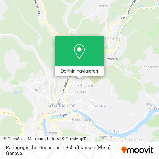 Pädagogische Hochschule Schaffhausen (Phsh) Karte