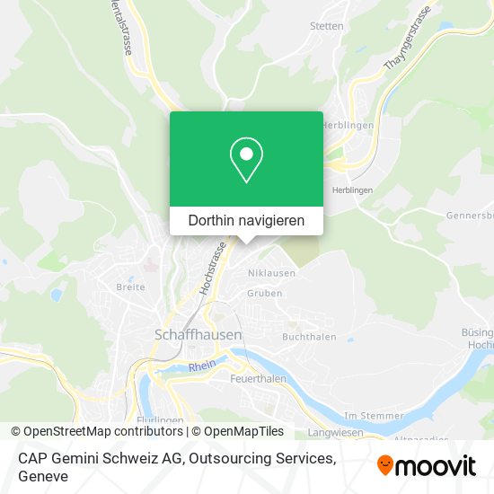 CAP Gemini Schweiz AG, Outsourcing Services Karte