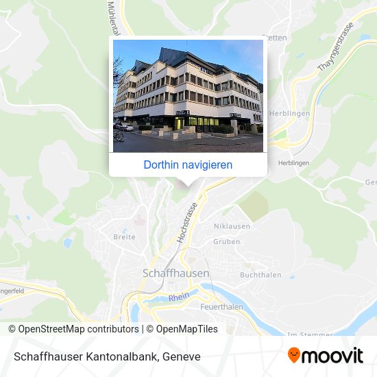 Schaffhauser Kantonalbank Karte