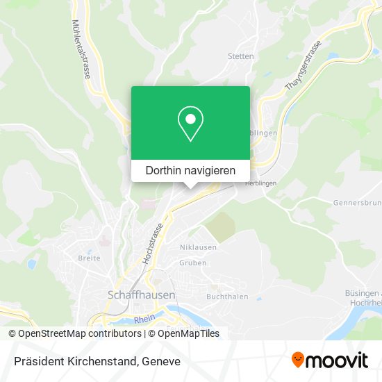 Präsident Kirchenstand Karte