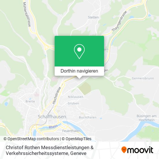 Christof Rothen Messdienstleistungen & Verkehrssicherheitssysteme Karte
