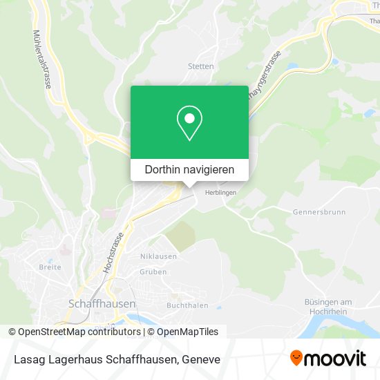 Lasag Lagerhaus Schaffhausen Karte