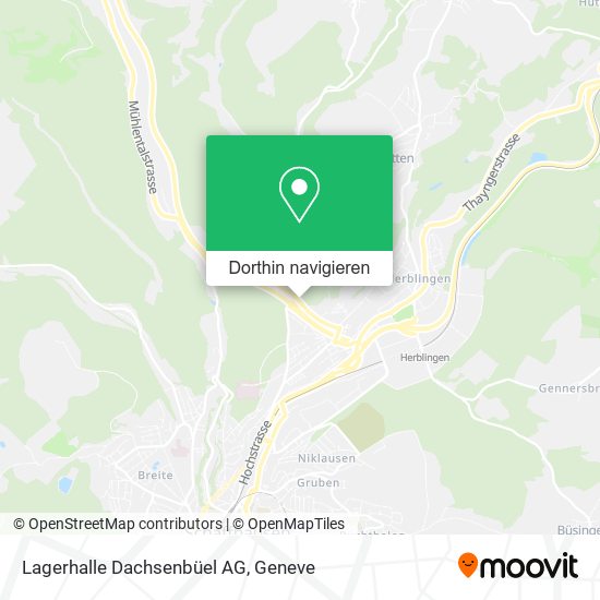 Lagerhalle Dachsenbüel AG Karte