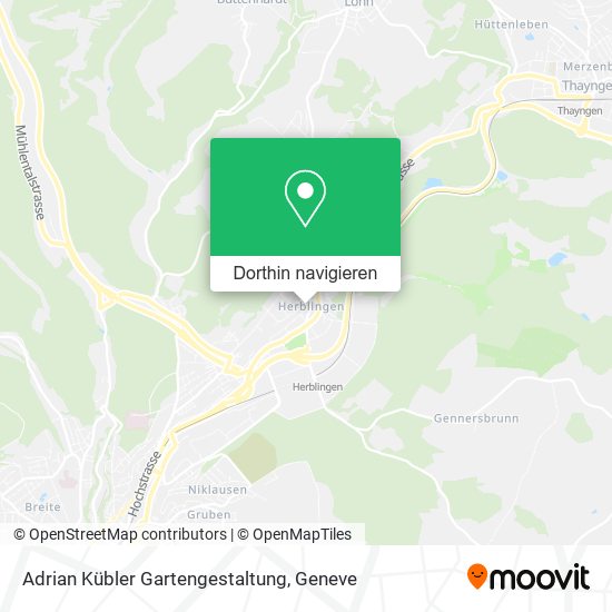 Adrian Kübler Gartengestaltung Karte
