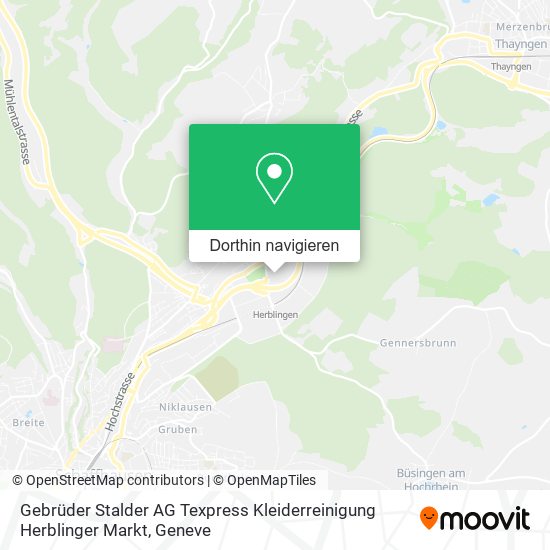 Gebrüder Stalder AG Texpress Kleiderreinigung Herblinger Markt Karte