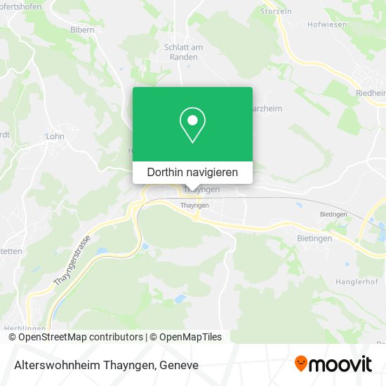 Alterswohnheim Thayngen Karte