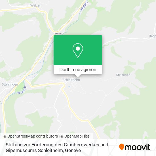 Stiftung zur Förderung des Gipsbergwerkes und Gipsmuseums Schleitheim Karte