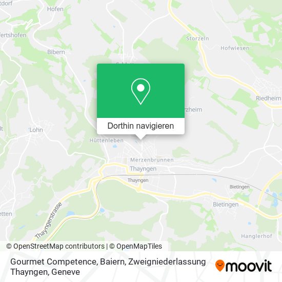 Gourmet Competence, Baiern, Zweigniederlassung Thayngen Karte