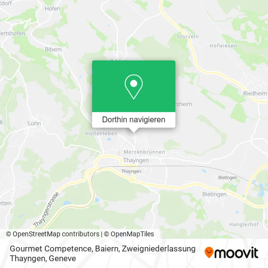 Gourmet Competence, Baiern, Zweigniederlassung Thayngen Karte