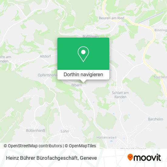 Heinz Bührer Bürofachgeschäft Karte