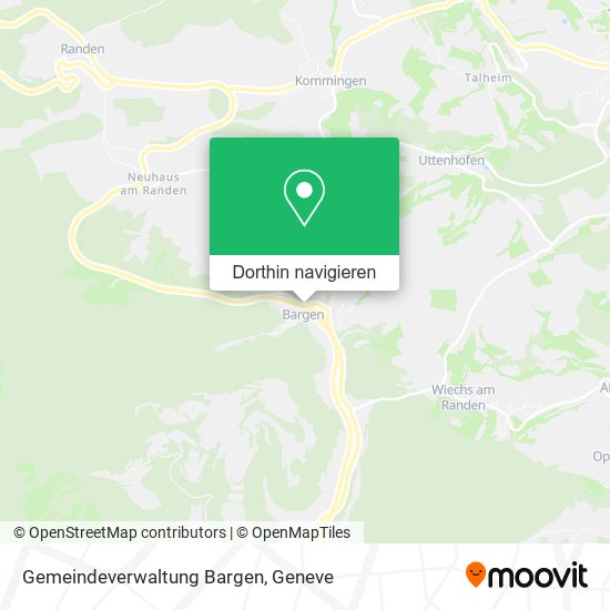 Gemeindeverwaltung Bargen Karte