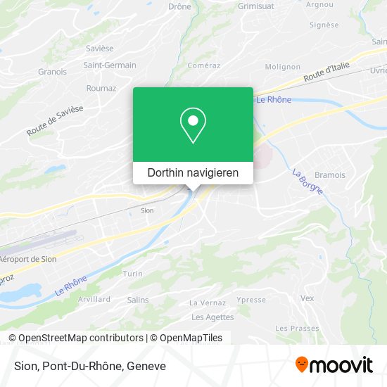 Sion, Pont-Du-Rhône Karte