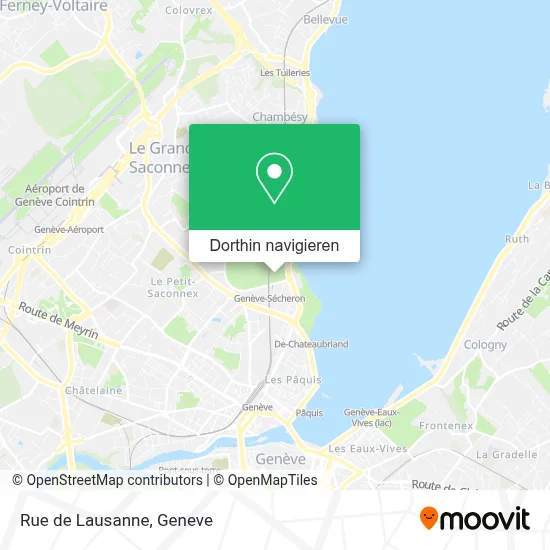 Rue de Lausanne Karte