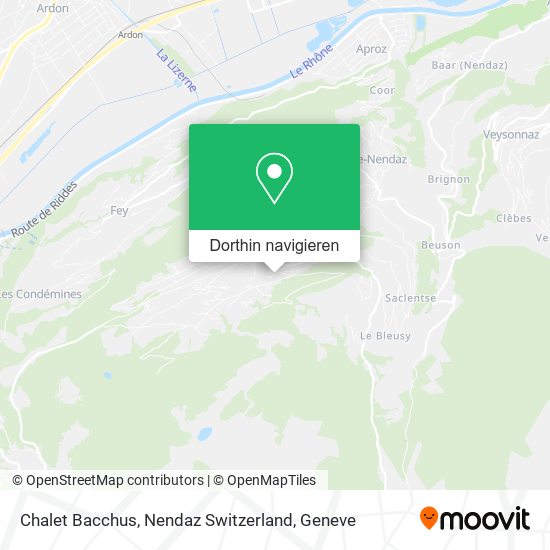 Chalet Bacchus, Nendaz Switzerland Karte