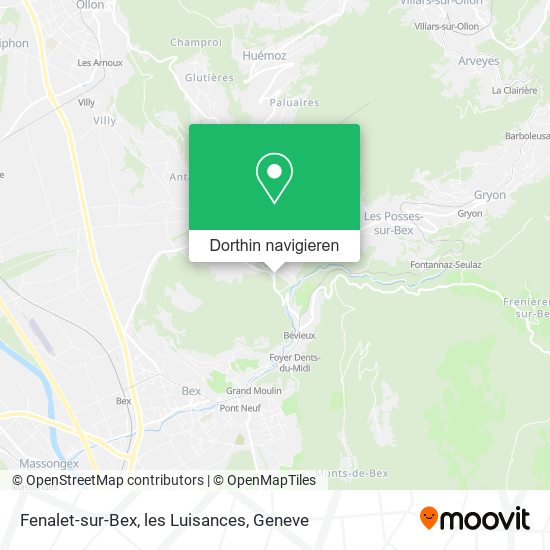 Fenalet-sur-Bex, les Luisances Karte