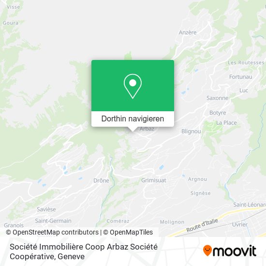 Société Immobilière Coop Arbaz Société Coopérative Karte