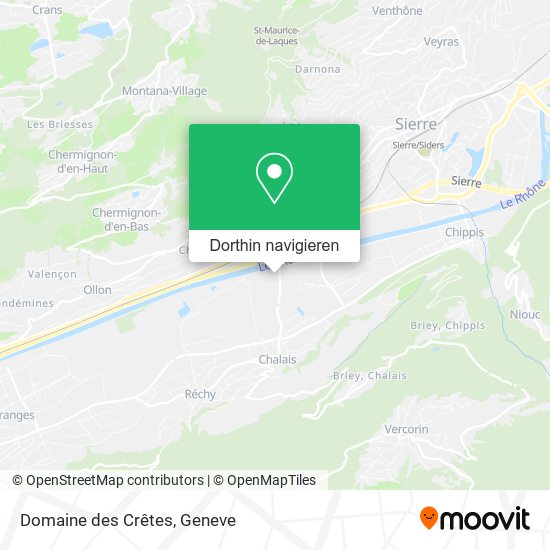 Domaine des Crêtes Karte