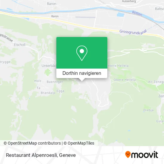 Restaurant Alpenroesli Karte