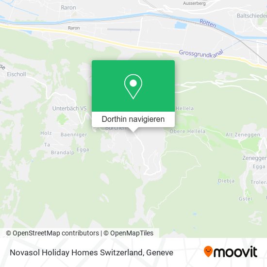 Novasol Holiday Homes Switzerland Karte