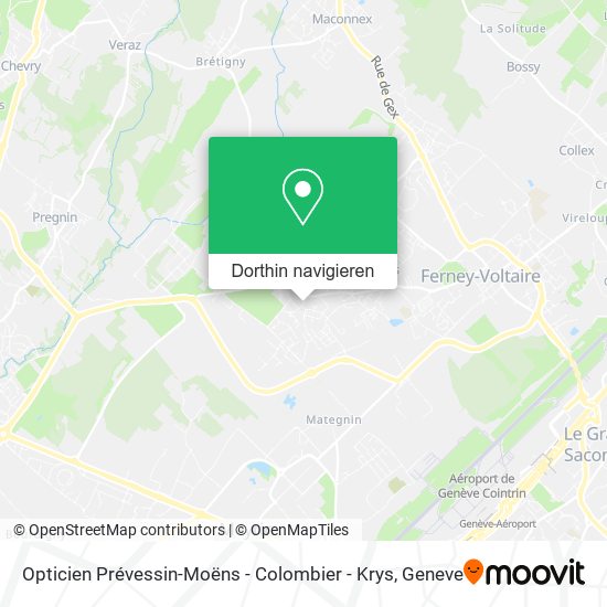 Opticien Prévessin-Moëns - Colombier - Krys Karte