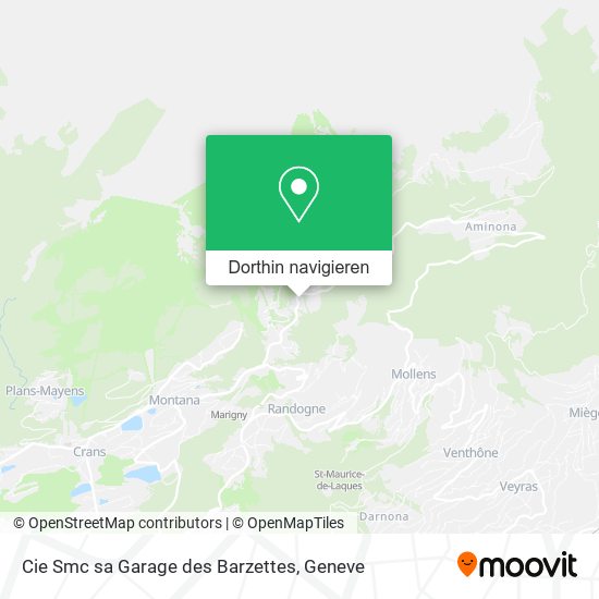 Cie Smc sa Garage des Barzettes Karte