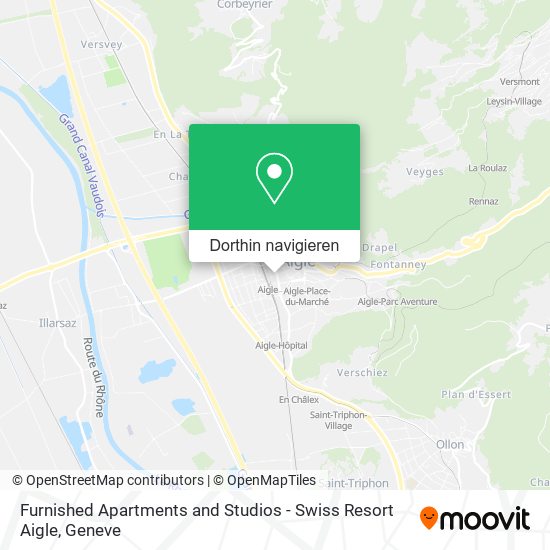 Furnished Apartments and Studios - Swiss Resort Aigle Karte