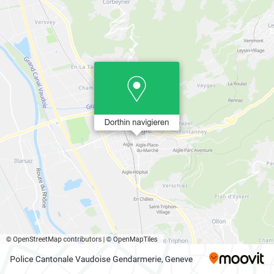 Police Cantonale Vaudoise Gendarmerie Karte