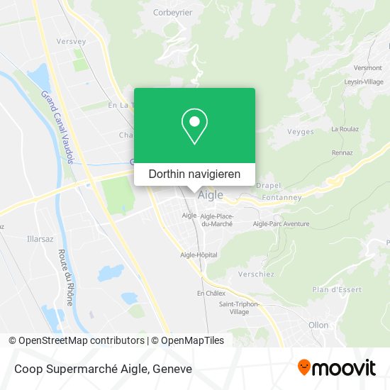 Coop Supermarché Aigle Karte