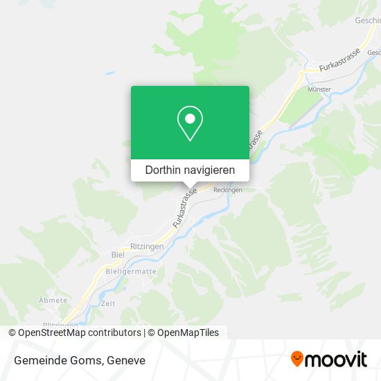 Gemeinde Goms Karte