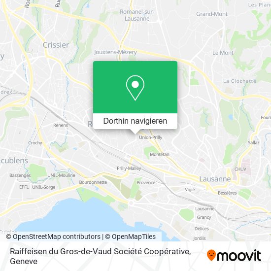 Raiffeisen du Gros-de-Vaud Société Coopérative Karte