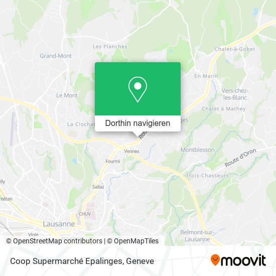 Coop Supermarché Epalinges Karte
