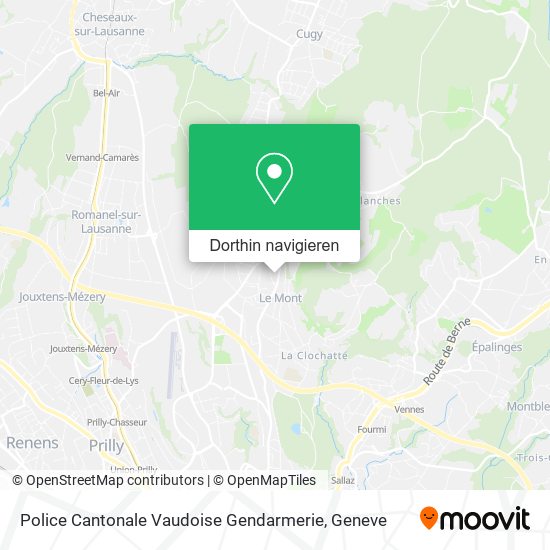 Police Cantonale Vaudoise Gendarmerie Karte