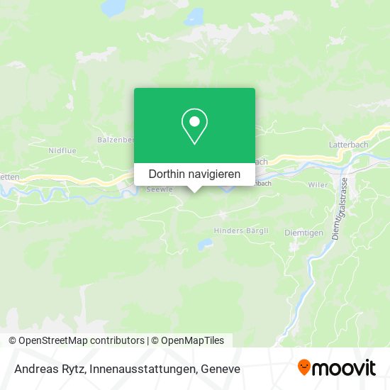 Andreas Rytz, Innenausstattungen Karte