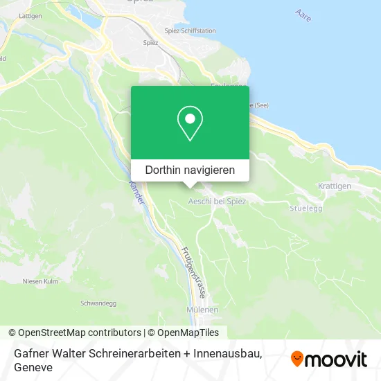 Gafner Walter Schreinerarbeiten + Innenausbau Karte