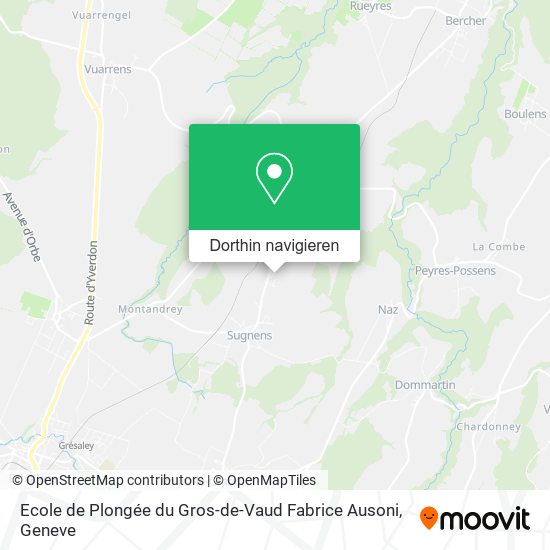 Ecole de Plongée du Gros-de-Vaud Fabrice Ausoni Karte